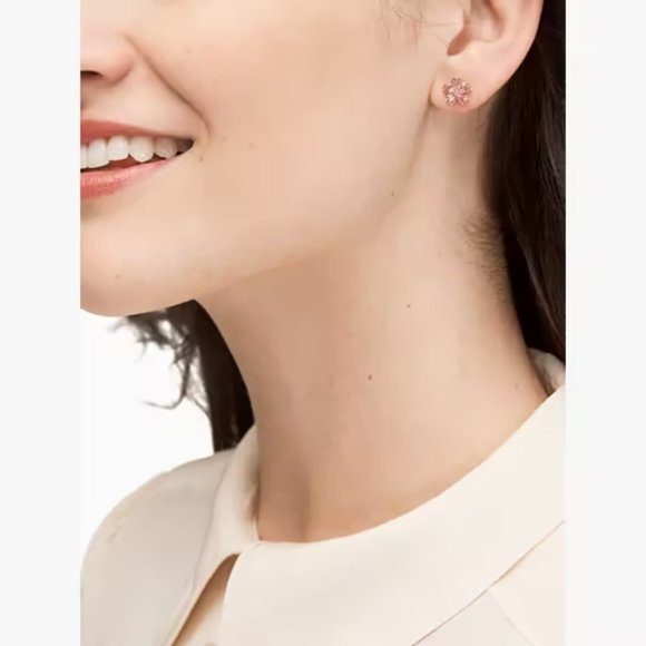 kate spade Pink Flower Studs / NWT - Picture 2 of 7